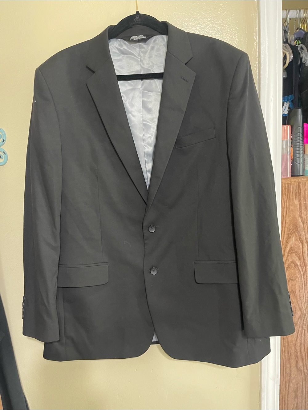 Haggar Men's Black Two-Button Suit Jacket